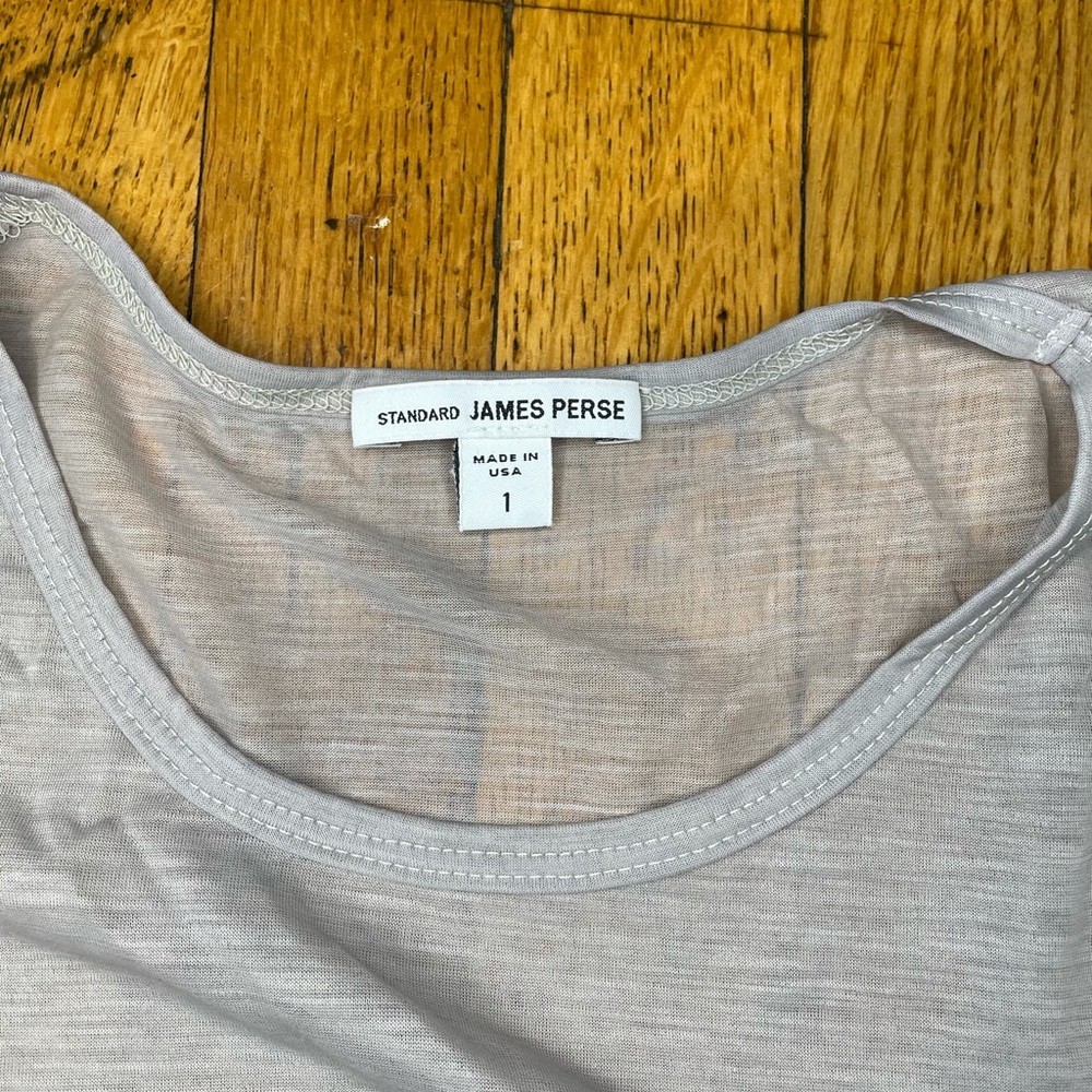 James Perse shear neutral short sleeve tshirt